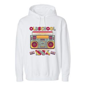 Oldschool Boombox 1964 60th Birthday Garment-Dyed Fleece Hoodie