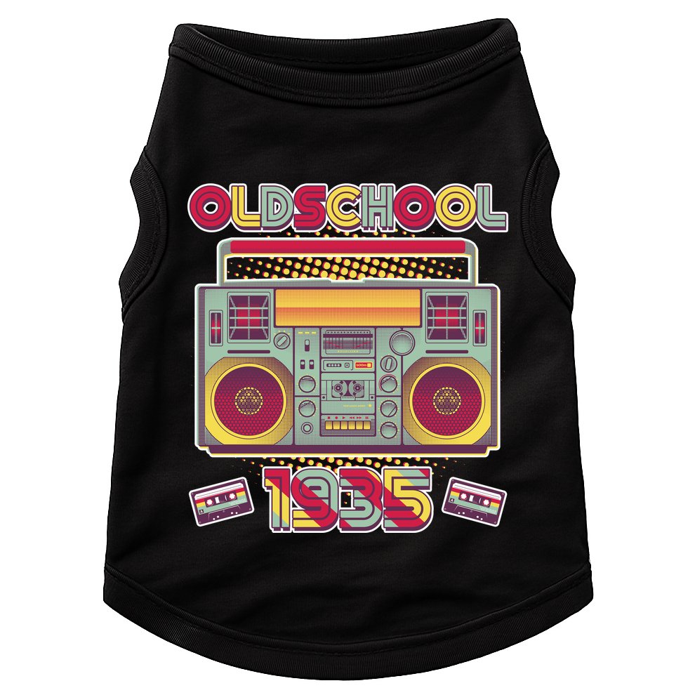 Oldschool Boombox 1935 90th Birthday Doggie Tank