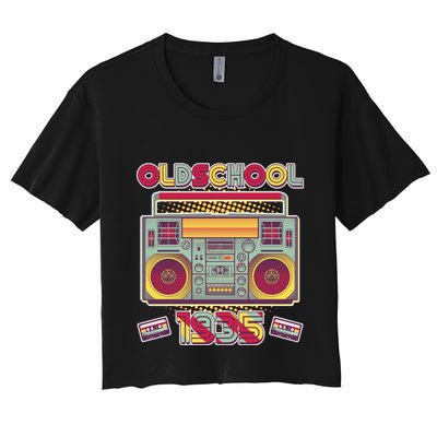 Oldschool Boombox 1935 90th Birthday Crop Top
