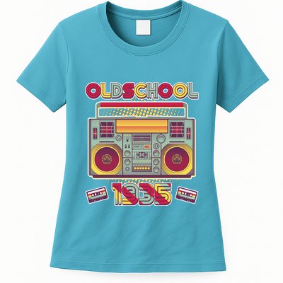 Oldschool Boombox 1935 90th Birthday Womens T-Shirt