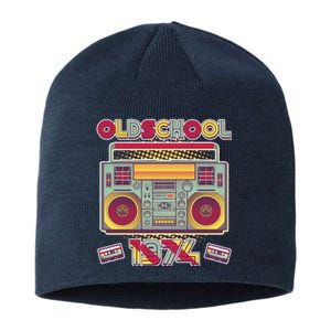 Oldschool Boombox 1974 50th Birthday Sustainable Beanie