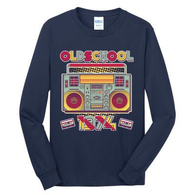 Oldschool Boombox 1974 50th Birthday Tall Long Sleeve T-Shirt