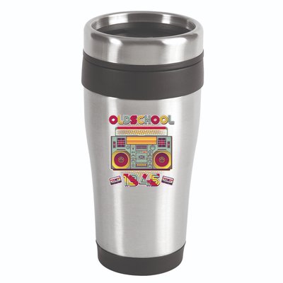 Oldschool Boombox 1945 80th Birthday 16oz Travel Tumbler