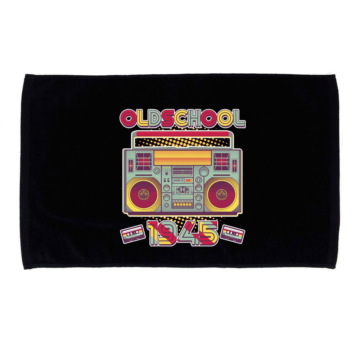Oldschool Boombox 1945 80th Birthday Microfiber Hand Towel