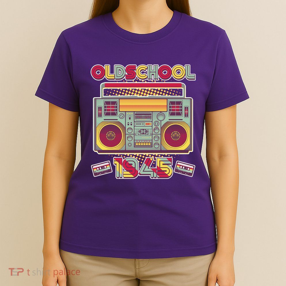 Oldschool Boombox 1945 80th Birthday T-Shirt