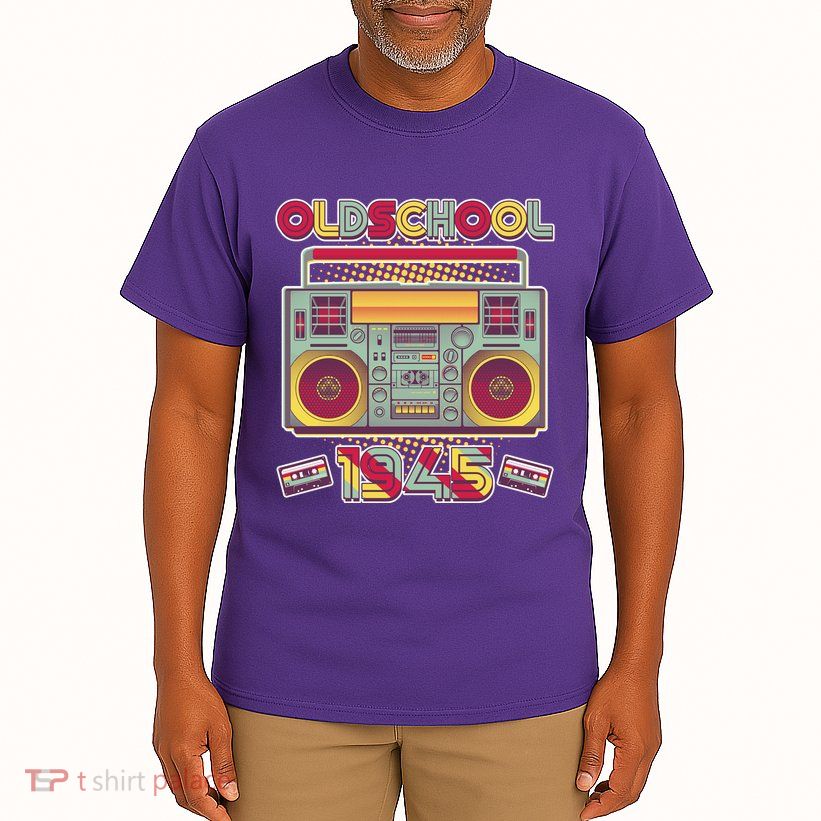 Oldschool Boombox 1945 80th Birthday Tall T-Shirt