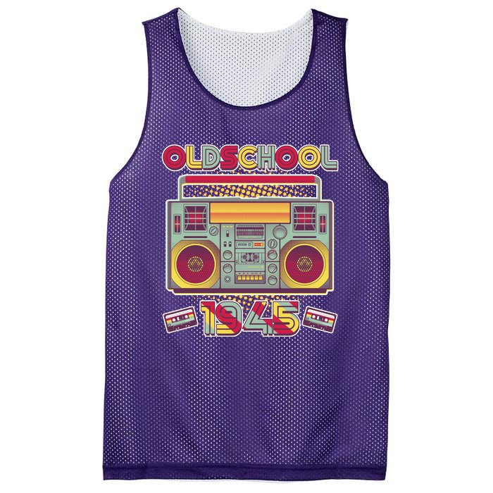 Oldschool Boombox 1945 80th Birthday Mesh Reversible Basketball Jersey Tank