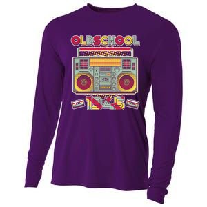 Oldschool Boombox 1945 80th Birthday Cooling Performance Long Sleeve Crew