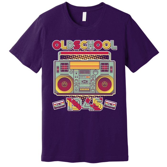 Oldschool Boombox 1945 80th Birthday Premium T-Shirt