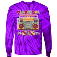 Oldschool Boombox 1945 80th Birthday Tie-Dye Long Sleeve Shirt