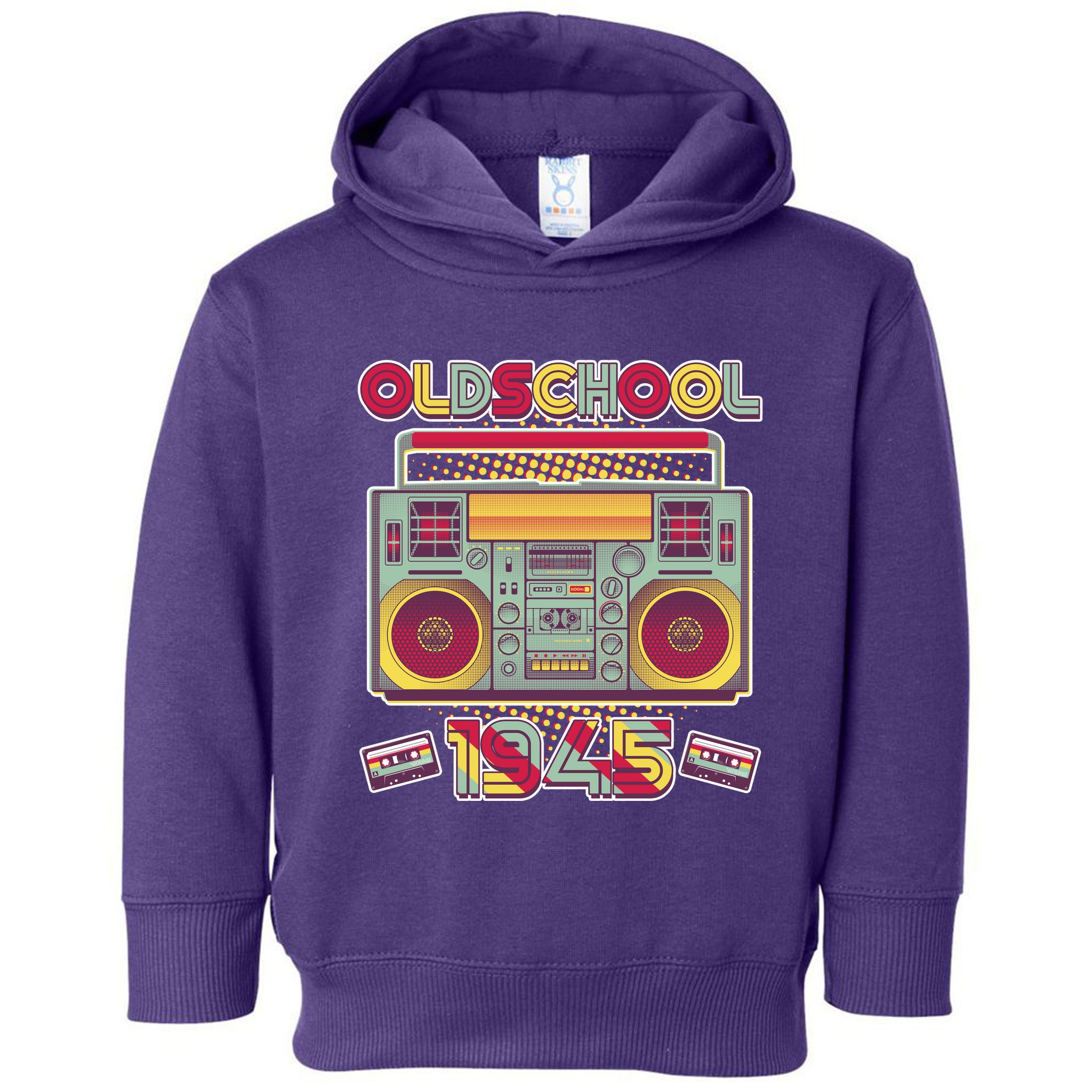 Oldschool Boombox 1945 80th Birthday Toddler Hoodie