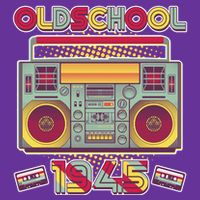 Oldschool Boombox 1945 80th Birthday Toddler Hoodie