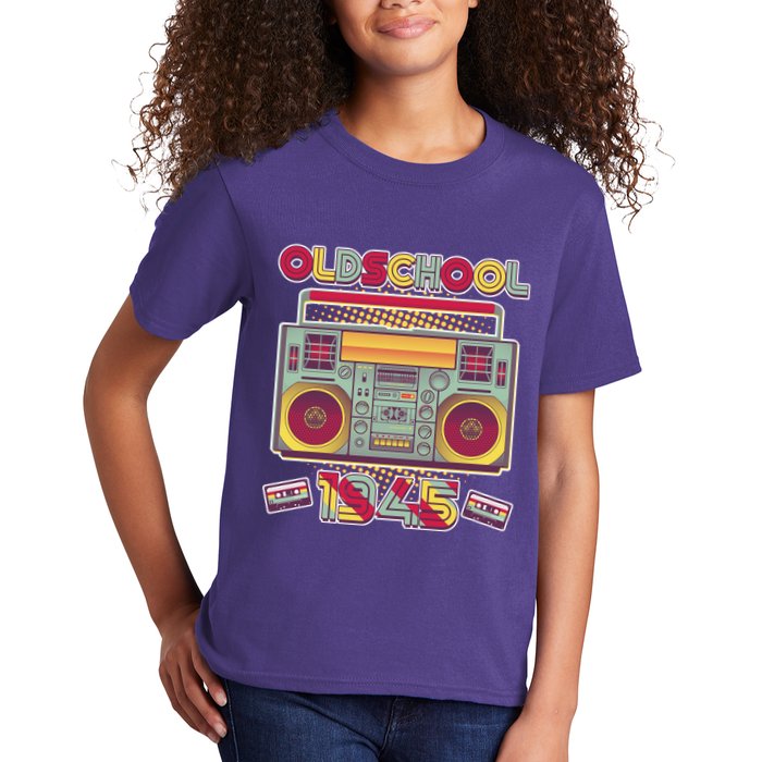 Oldschool Boombox 1945 80th Birthday Kids T-Shirt