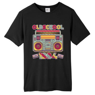 Oldschool Boombox 1984 40th Birthday Tall Fusion ChromaSoft Performance T-Shirt