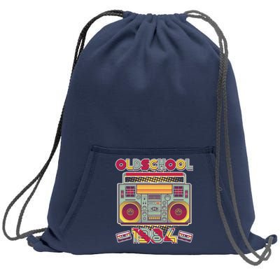 Oldschool Boombox 1984 40th Birthday Sweatshirt Cinch Pack Bag