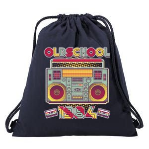 Oldschool Boombox 1984 40th Birthday Drawstring Bag