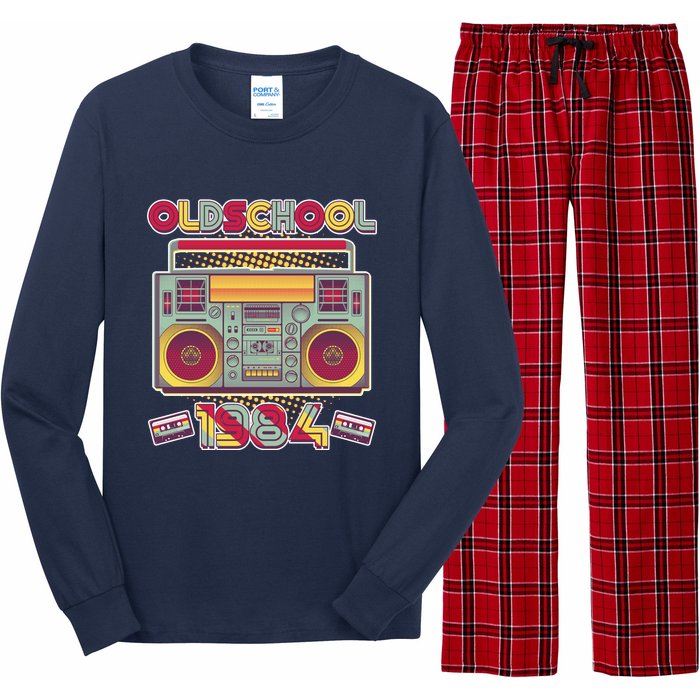 Oldschool Boombox 1984 40th Birthday Long Sleeve Pajama Set