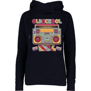 Oldschool Boombox 1984 40th Birthday Womens Funnel Neck Pullover Hood