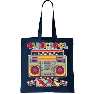 Oldschool Boombox 1984 40th Birthday Tote Bag