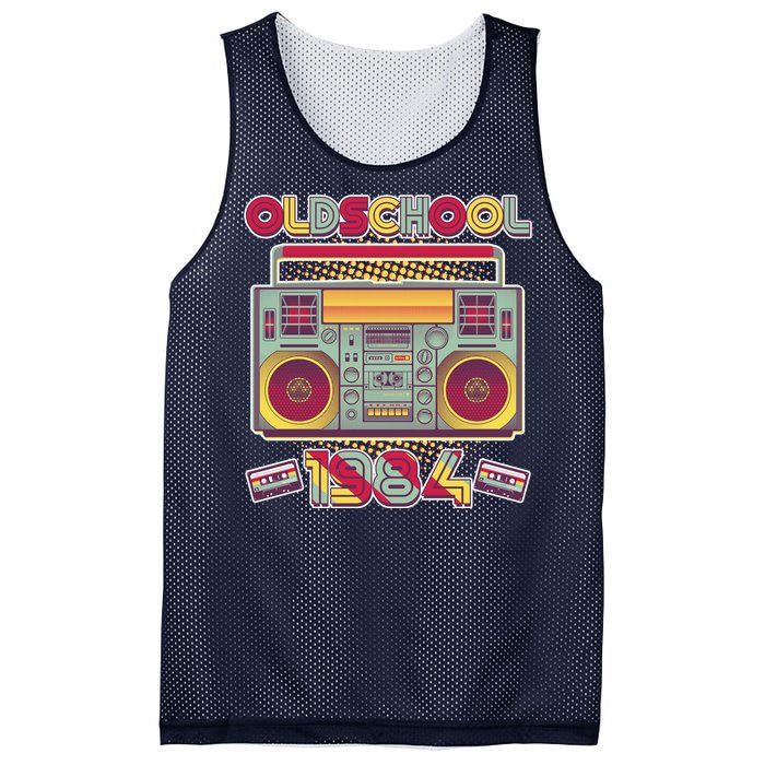 Oldschool Boombox 1984 40th Birthday Mesh Reversible Basketball Jersey Tank