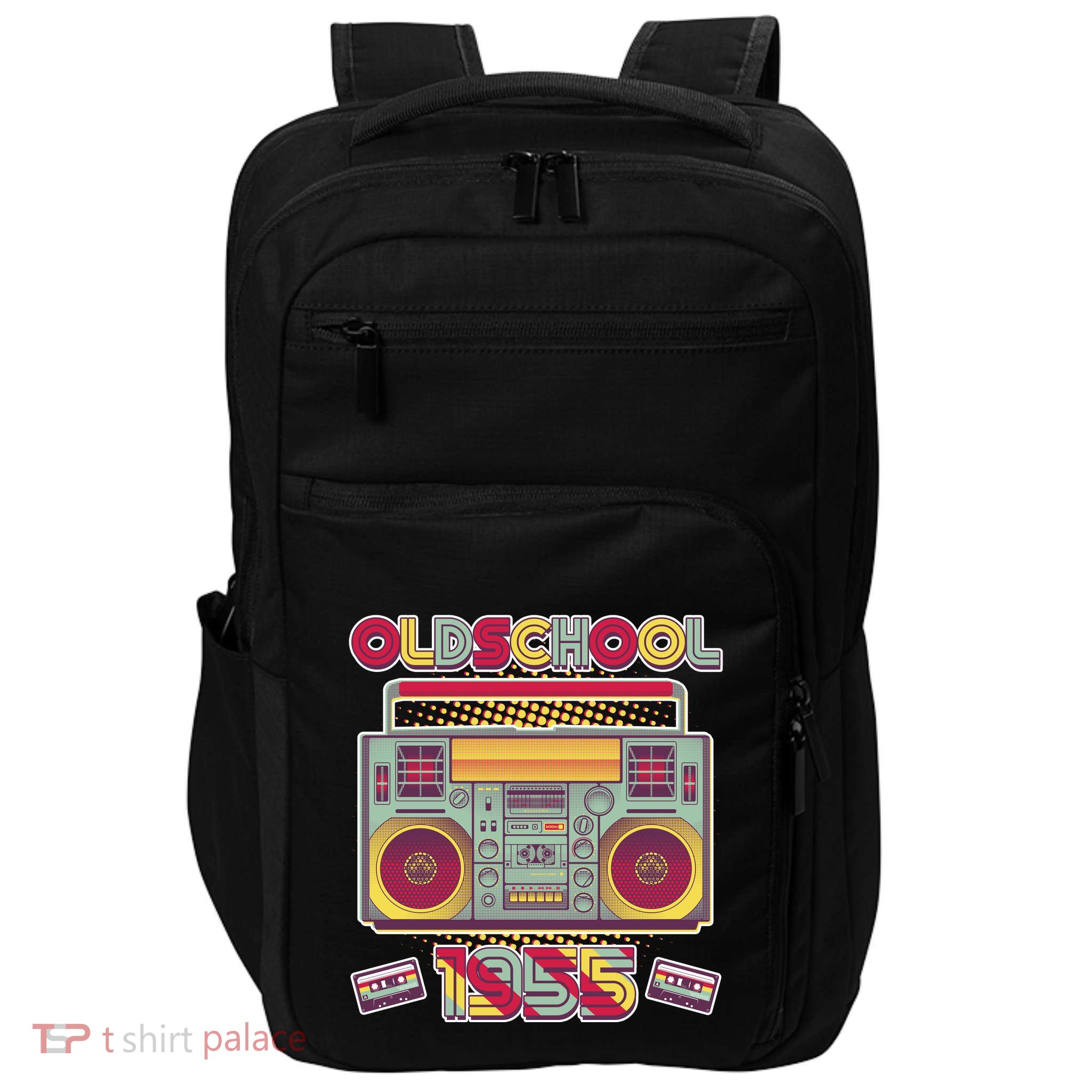 Oldschool Boombox 1955 70th Birthday Impact Tech Backpack