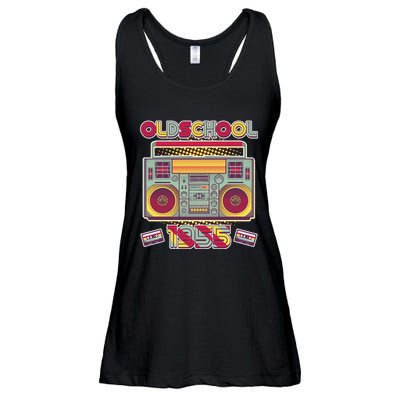 Oldschool Boombox 1955 70th Birthday Ladies Essential Flowy Tank