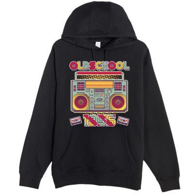 Oldschool Boombox 1955 70th Birthday Premium Pullover Hoodie