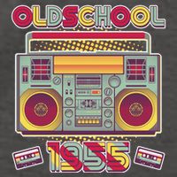 Oldschool Boombox 1955 70th Birthday Vector Backpack