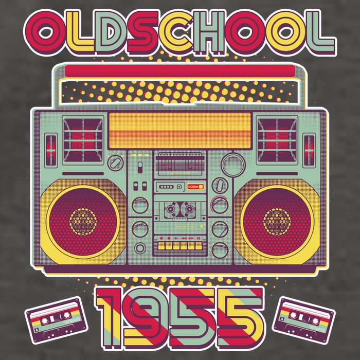 Oldschool Boombox 1955 70th Birthday Vector Backpack