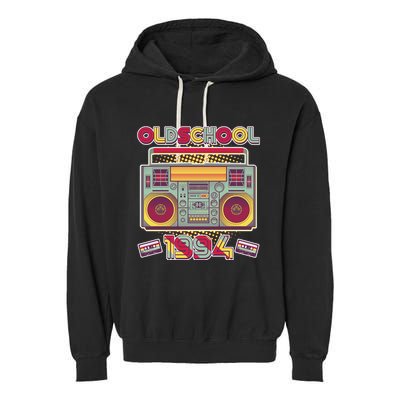 Oldschool Boombox 1994 30th Birthday Garment-Dyed Fleece Hoodie