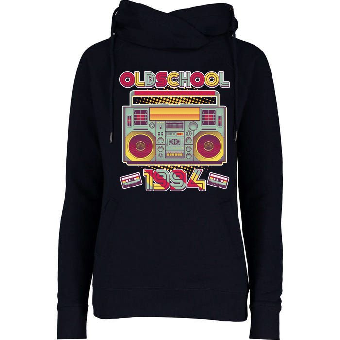 Oldschool Boombox 1994 30th Birthday Womens Funnel Neck Pullover Hood