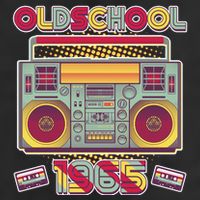 Oldschool Boombox 1965 60th Birthday 11oz C Handle Ceramic Mug
