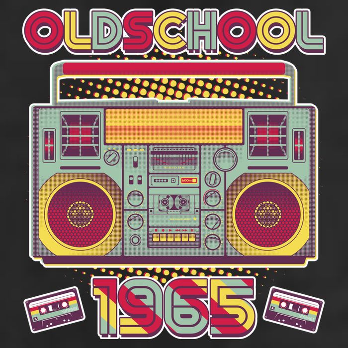 Oldschool Boombox 1965 60th Birthday 11oz C Handle Ceramic Mug