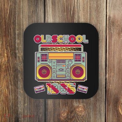 Oldschool Boombox 1965 60th Birthday Coaster