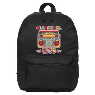 Oldschool Boombox 1965 60th Birthday 16 in Basic Backpack