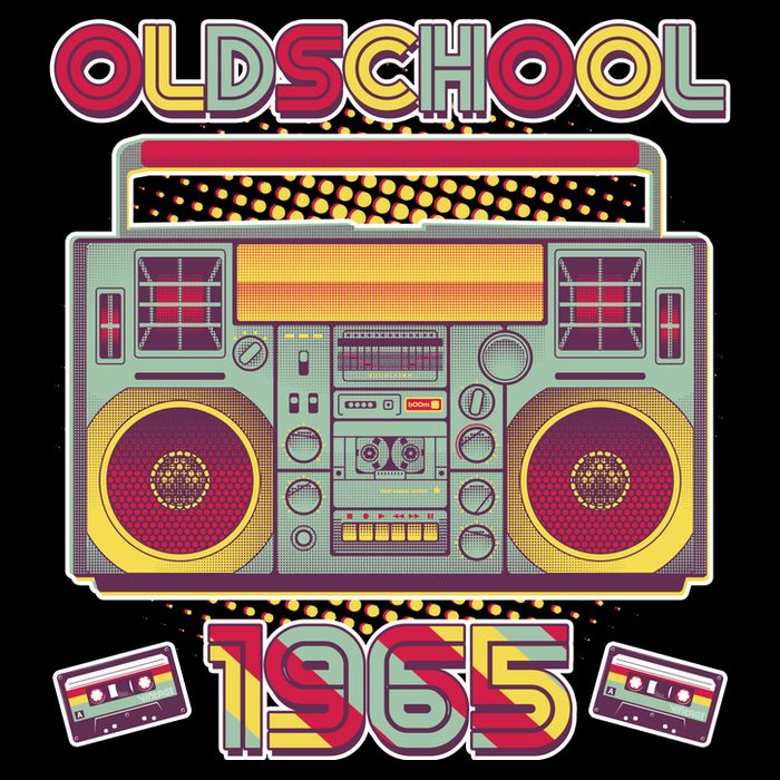 Oldschool Boombox 1965 60th Birthday Kids Sweatshirt