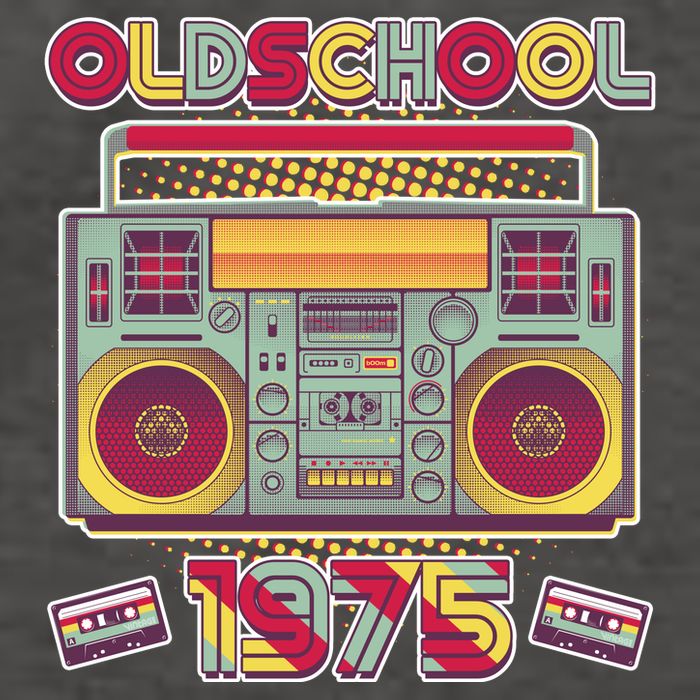 Oldschool Boombox 1975 50th Birthday Vector Backpack