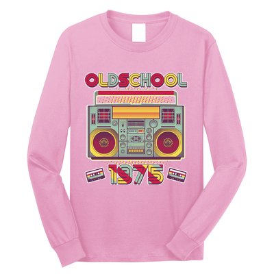 Oldschool Boombox 1975 50th Birthday Long Sleeve Shirt