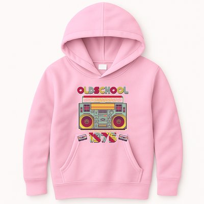 Oldschool Boombox 1975 50th Birthday Kids Hoodie
