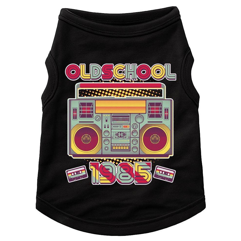 Oldschool Boombox 1985 40th Birthday Doggie Tank