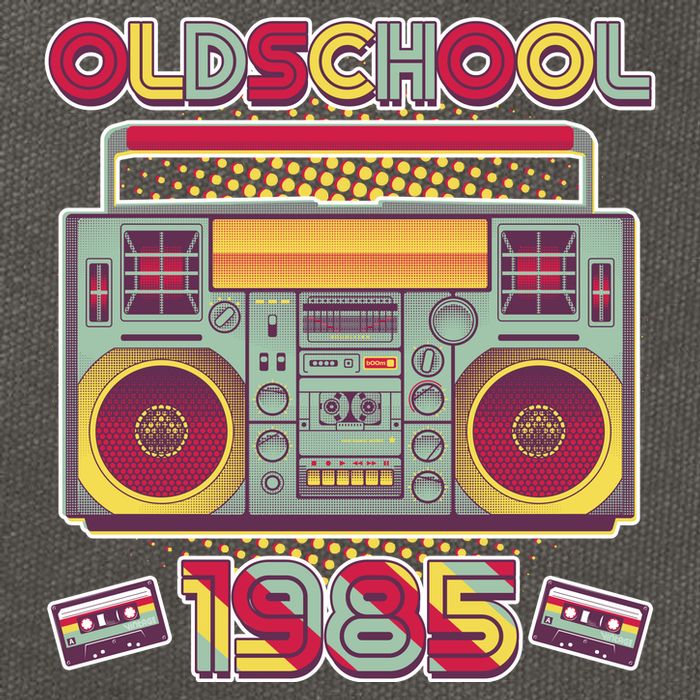 Oldschool Boombox 1985 40th Birthday Cotton Canvas Backpack