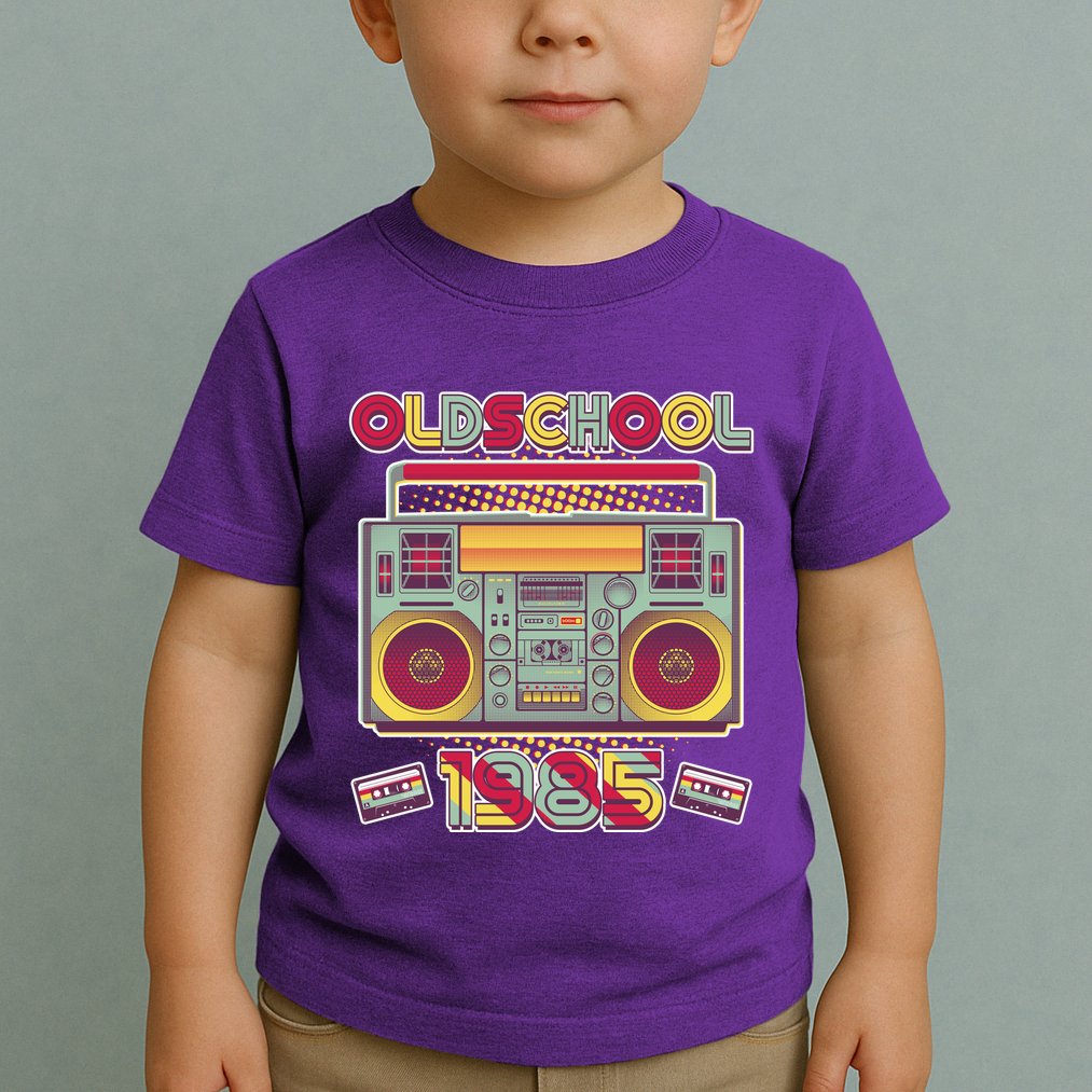 Oldschool Boombox 1985 40th Birthday Toddler T-Shirt