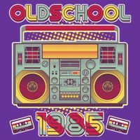 Oldschool Boombox 1985 40th Birthday Toddler T-Shirt