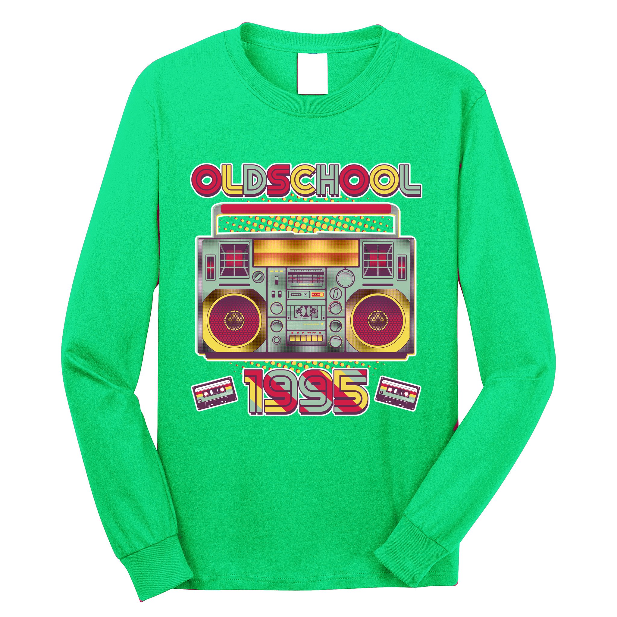 Oldschool Boombox 1995 30th Birthday Long Sleeve Shirt