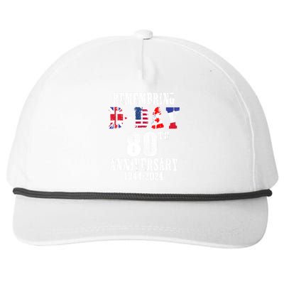 Omaha Beach 1944 Dday 2024 80th Anniversary Normandy Snapback Five-Panel Rope Hat