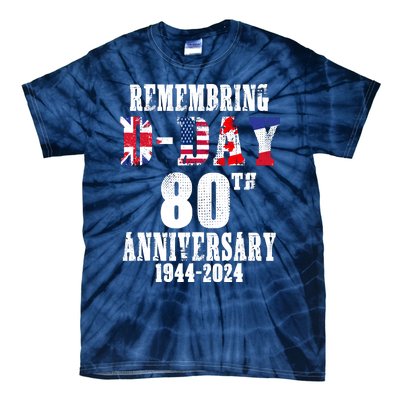 Omaha Beach 1944 Dday 2024 80th Anniversary Normandy Tie-Dye T-Shirt