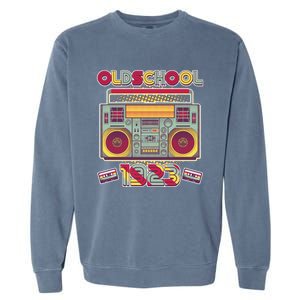 Oldschool Boombox 1923 100th Birthday Garment-Dyed Sweatshirt