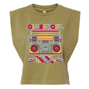 Oldschool Boombox 1923 100th Birthday Garment-Dyed Women's Muscle Tee