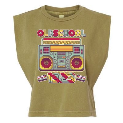 Oldschool Boombox 1923 100th Birthday Garment-Dyed Women's Muscle Tee
