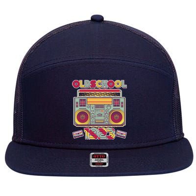 Oldschool Boombox 1923 100th Birthday 7 Panel Mesh Trucker Snapback Hat